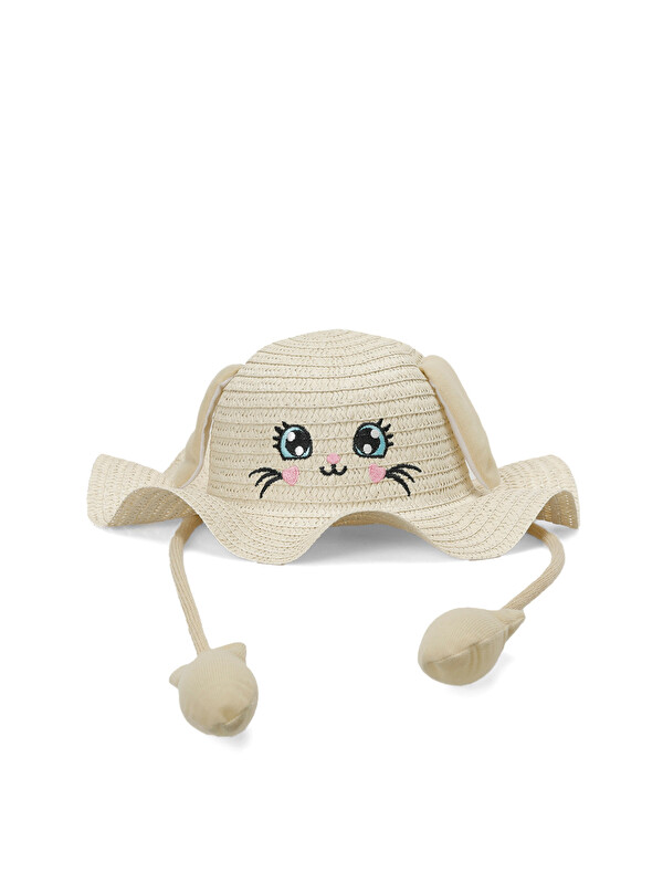 Polaris Hasır Şapka Kız Çocuk Bej FUNNY STRAW HAT