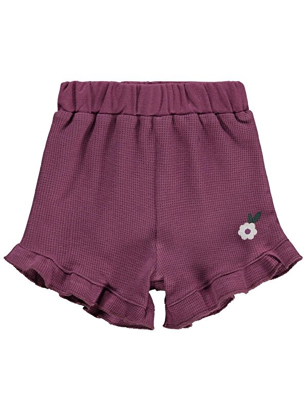 Civil Baby Papatya Baskılı 6-18 Ay Şort - Lila 6-9 Ay