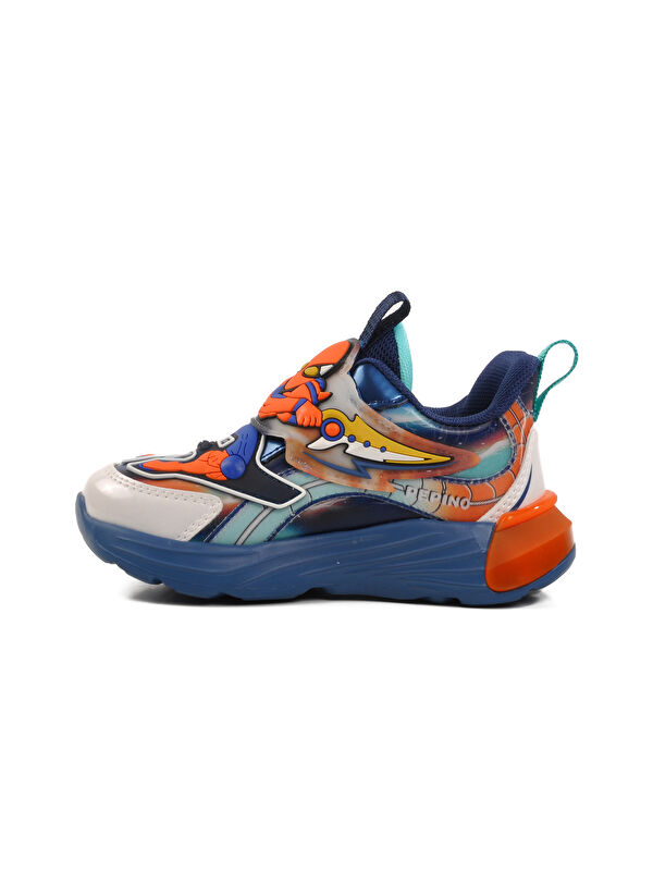 Lacivert Yeşil Cırtlı Unisex Çocuk Spor Ayakkabı 1943 P - Görsel 3