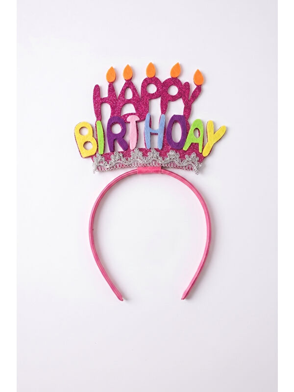 Le Mabelle Çok Renkli Pastel Tonları Happy Birthday Kız Çocuk Parti Tacı