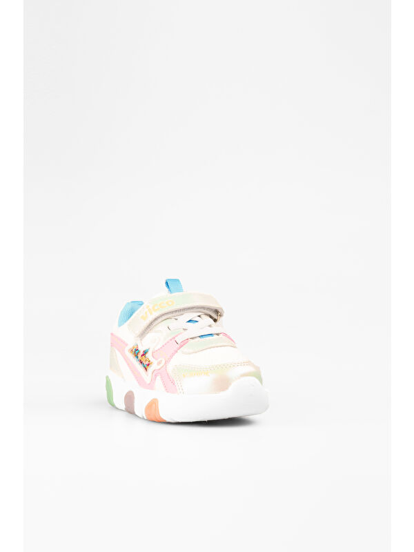 Queen Işıklı Kız Okul Öncesi Beyaz Spor Ayakkabı - Görsel 5