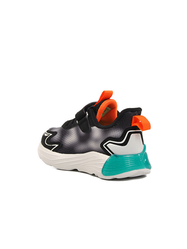 Siyah Turuncu Cırtlı Kız Çocuk Spor Ayakkabı 1977 P - Görsel 5