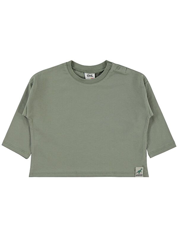 Civil Baby Basic 6-18 Ay Sweatshirt - Haki 9-12 Ay