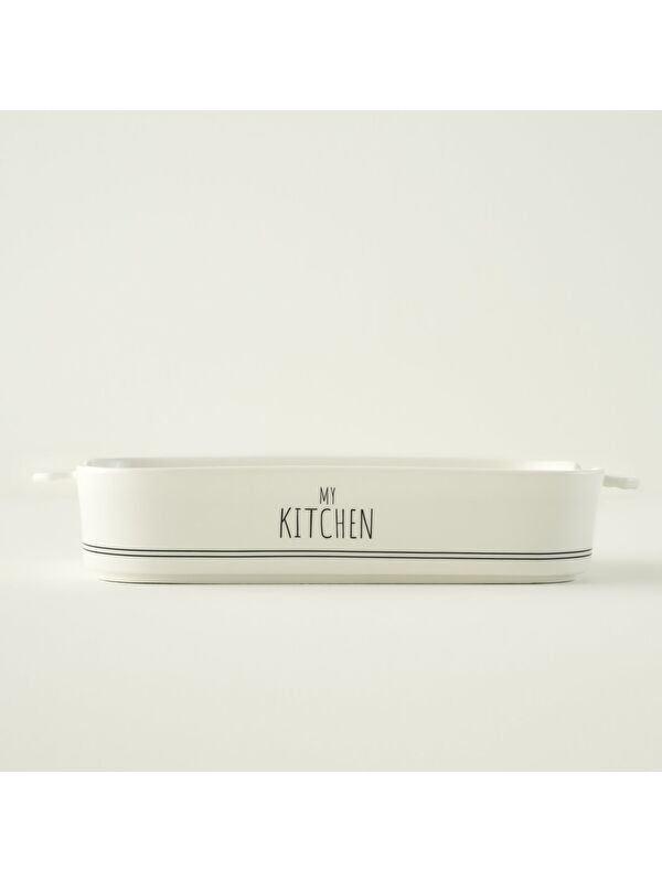 Bella Maison My Kitchen Porselen Fırın Kabı Büyük Boy Beyaz (34,5x21,8x6,2 cm)