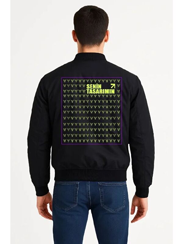 Jane's Arka Bomber Ceket - Siyah