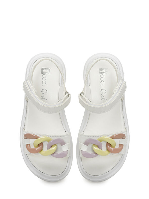 ZIN F 5FX Beyaz Kız Çocuk Sandalet - Görsel 5