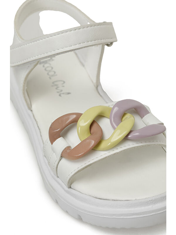 ZIN F 5FX Beyaz Kız Çocuk Sandalet - Görsel 8