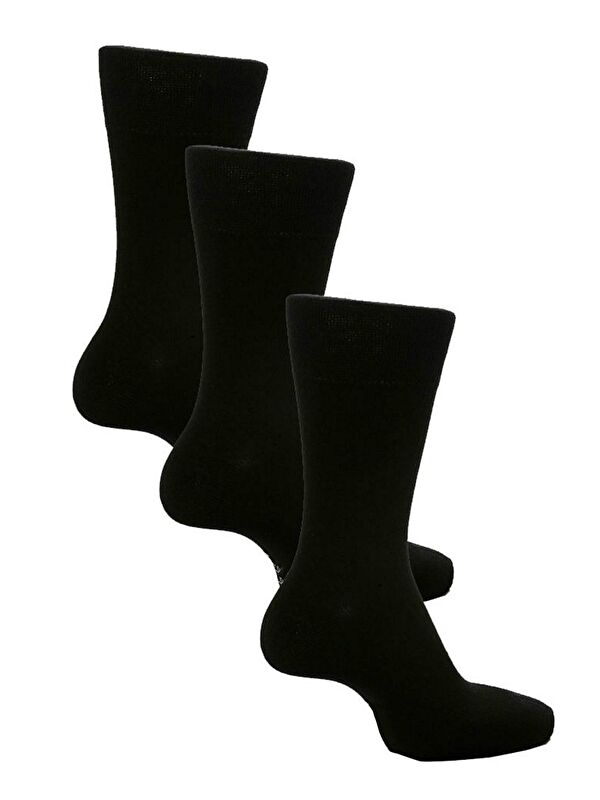 BGK Unisex 3 Çift Diyabet (ŞEKER) Çorap Siyah