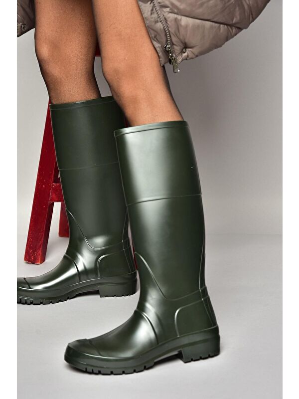 T858704009 Haki Kadın Çizme - Görsel 3