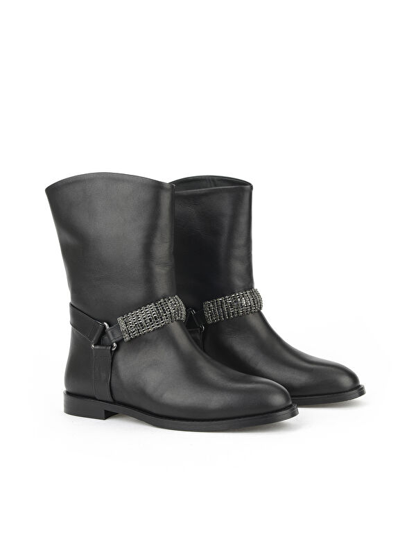 Kadın Hakiki Deri Çizme 1531030Z25110 Siyah - Görsel 3