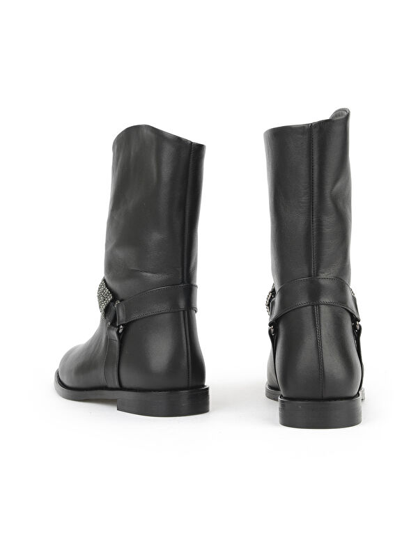 Kadın Hakiki Deri Çizme 1531030Z25110 Siyah - Görsel 4