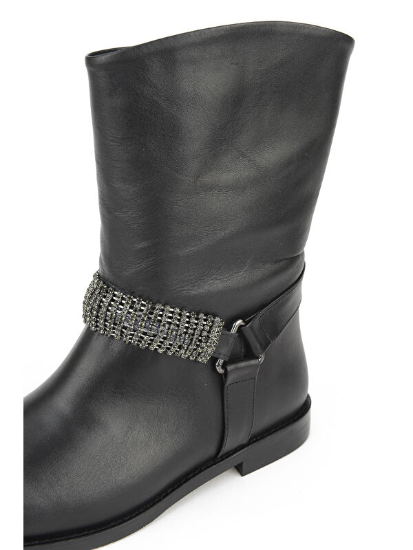 Kadın Hakiki Deri Çizme 1531030Z25110 Siyah - Görsel 7