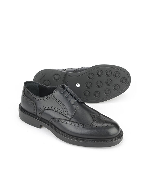 Erkek Hakiki Deri Ayakkabı 15350Z1116 Siyah - Görsel 5