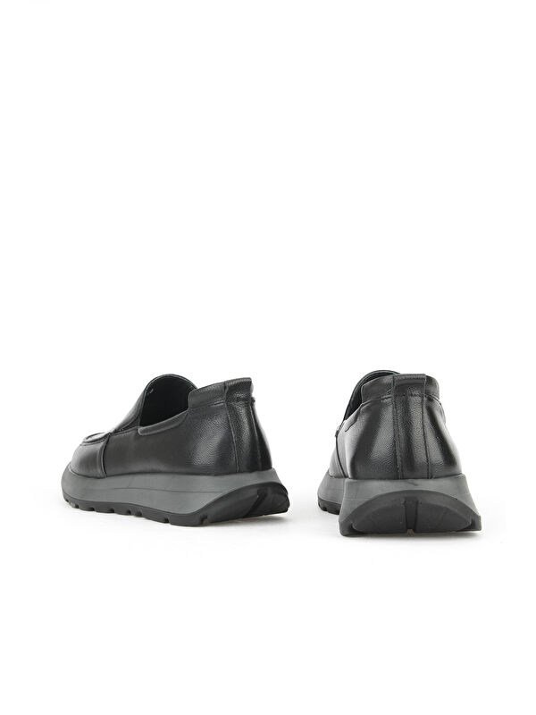 Erkek Hakiki Deri Konfor Ayakkabı 15310Z8082 Siyah - Görsel 4