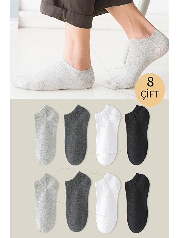 BGK Unisex Basic Patik Çorap 8 Çift