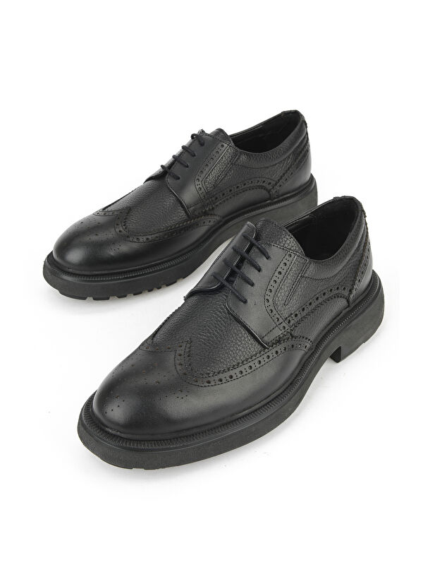 Erkek Hakiki Deri Ayakkabı 1531007Z4205 Siyah - Görsel 6