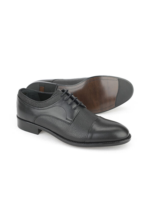 Erkek Hakiki Deri Ayakkabı 15350Z1030 Siyah - Görsel 5