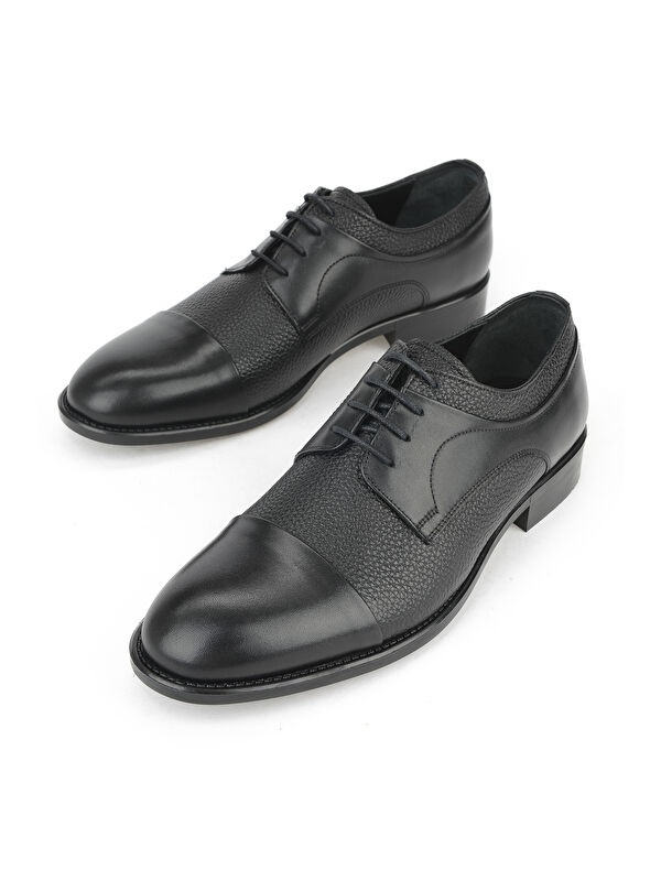 Erkek Hakiki Deri Ayakkabı 15350Z1030 Siyah - Görsel 6