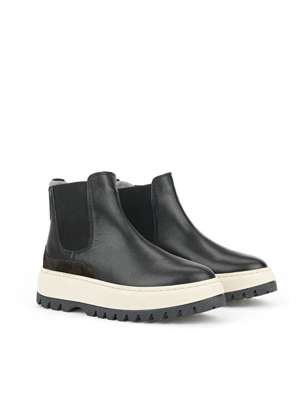 Kadın Hakiki Deri Bot 1531020Z19402 Siyah - Görsel 3