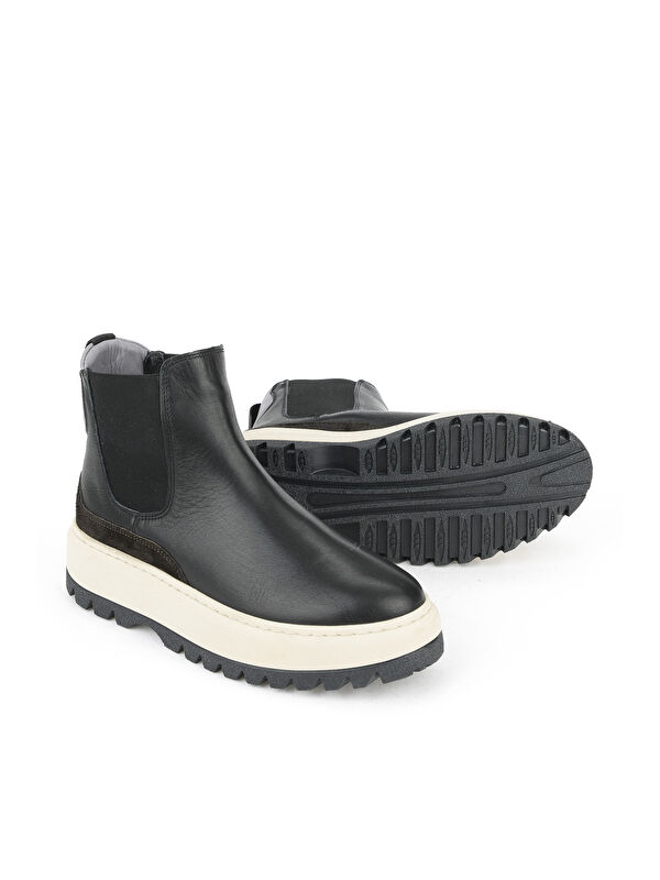 Kadın Hakiki Deri Bot 1531020Z19402 Siyah - Görsel 5