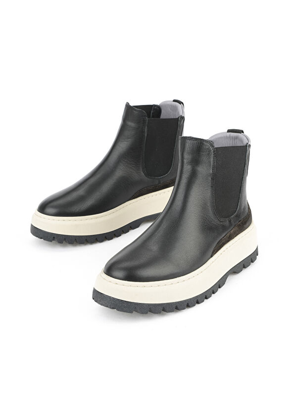 Kadın Hakiki Deri Bot 1531020Z19402 Siyah - Görsel 6