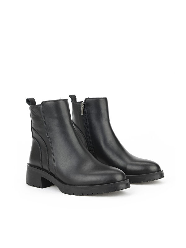 Kadın Hakiki Deri Bot 153359Z622 Siyah - Görsel 3