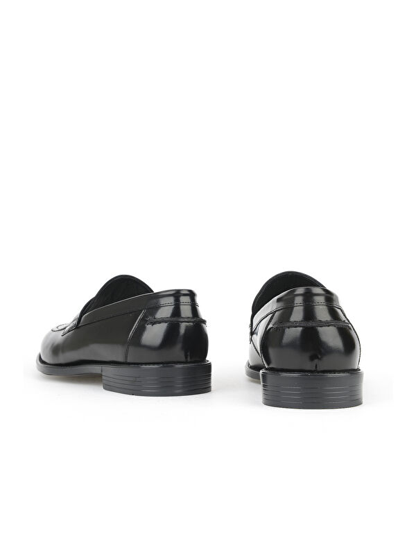 Erkek Hakiki Deri Ayakkabı 15350Z1120 Siyah - Görsel 4