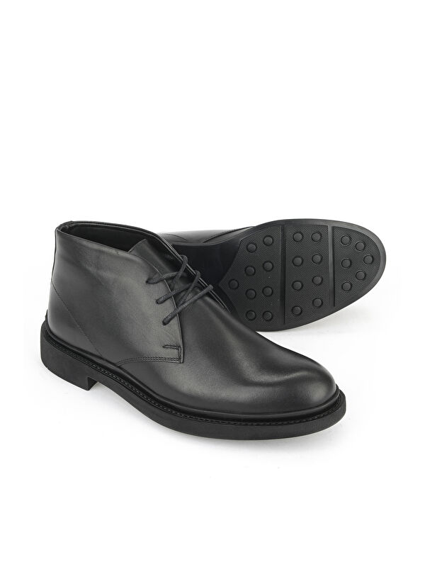 Erkek Hakiki Deri Bot 153986Z4065 Siyah - Görsel 5
