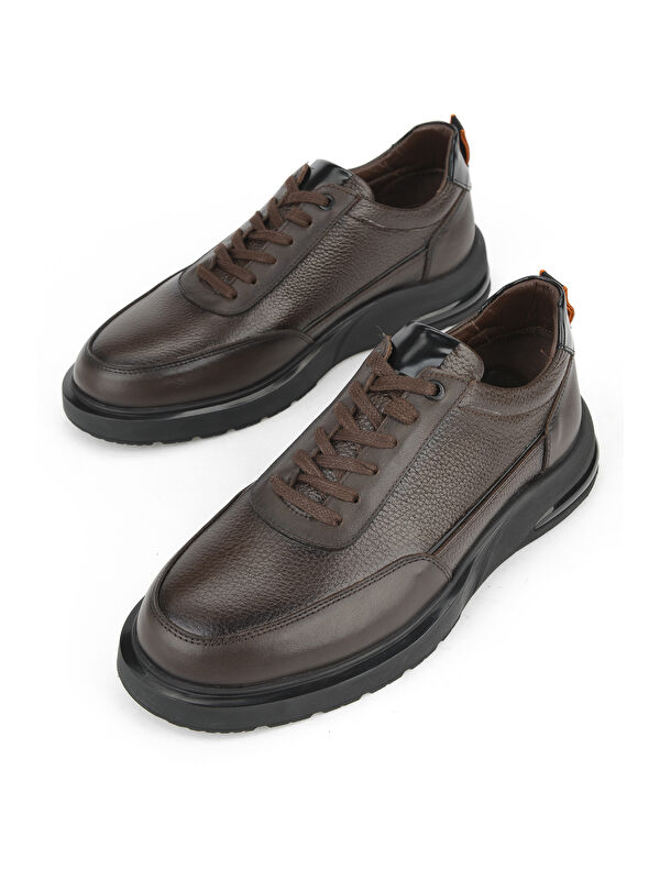 Erkek Hakiki Deri Ayakkabı 1531025Z2048 Kahve - Görsel 6