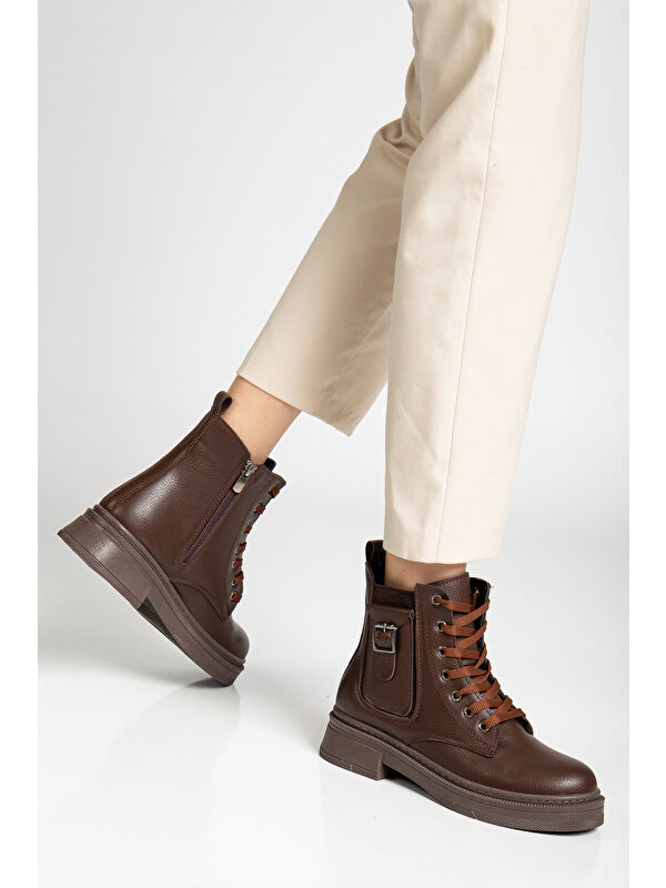 D1780 Soğuk Geçirmez Kışlık Kadın Bot & Bootie - Görsel 5