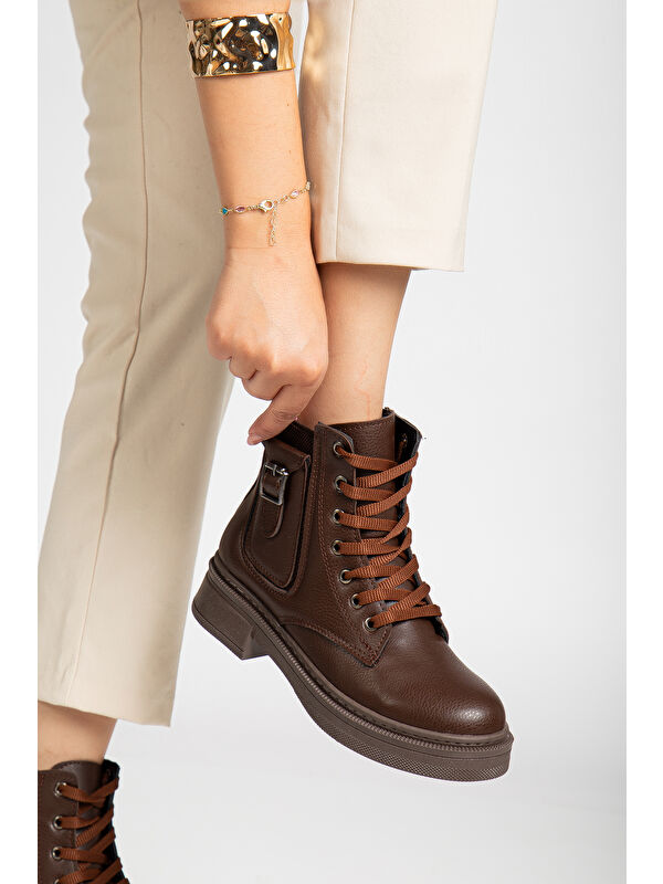 D1780 Soğuk Geçirmez Kışlık Kadın Bot & Bootie - Görsel 3