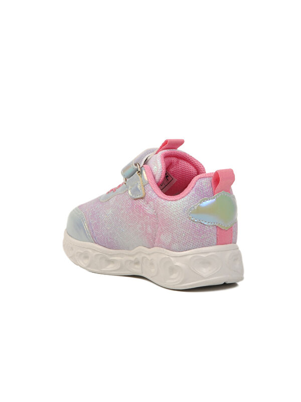 Gümüş Cırtlı Işıklı Kız Çocuk Spor Ayakkabı Yuki B - Görsel 5
