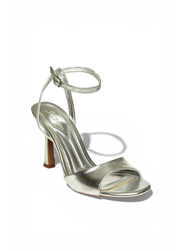 Fox Shoes Gümüş Kadın Topuklu Ayakkabı Y997264609