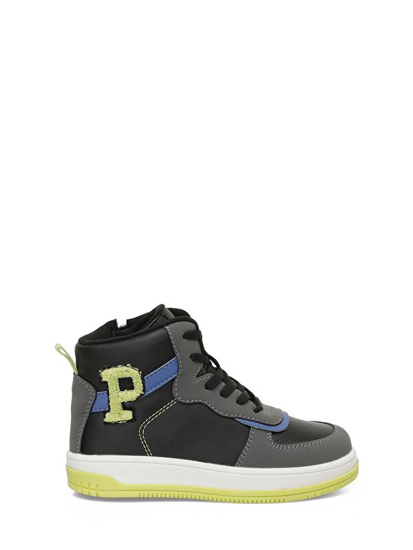 PATCH.P4PR Siyah Erkek Çocuk High Sneaker - Görsel 3