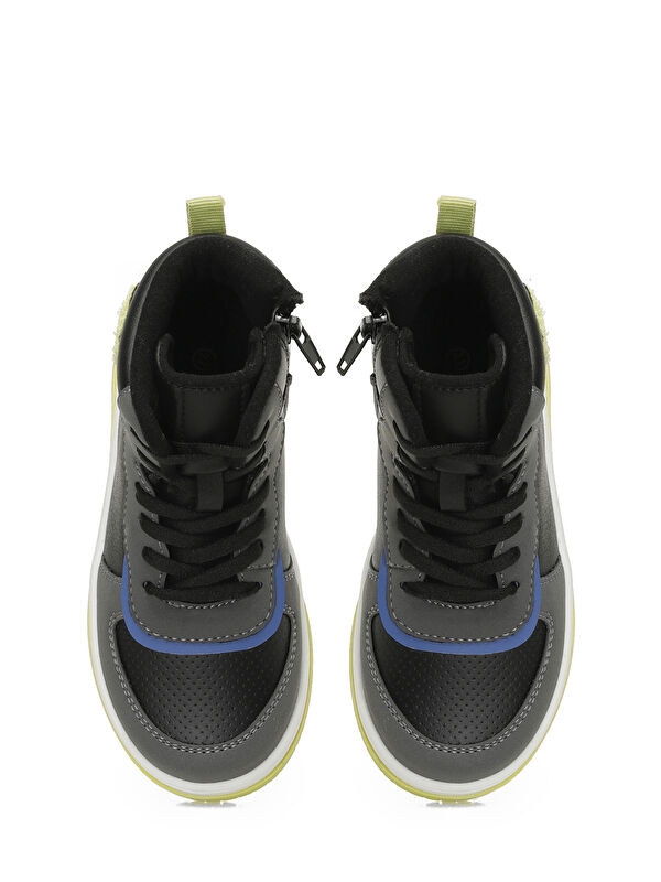 PATCH.P4PR Siyah Erkek Çocuk High Sneaker - Görsel 5