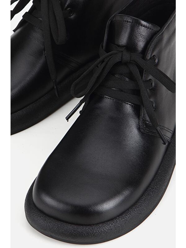 Yaya By Hotiç Siyah Yaya By Hotiç Yaya By Kadın Deri Bağcıklı Düz Bot