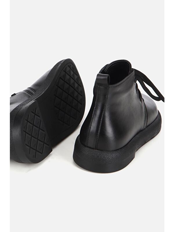 Yaya By Hotiç Siyah Yaya By Hotiç Yaya By Kadın Deri Bağcıklı Düz Bot