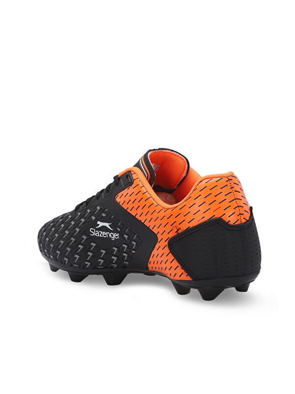 CYCLE I Unisex Çocuk Futbol Ayakkabı Siyah / Turuncu - Görsel 4