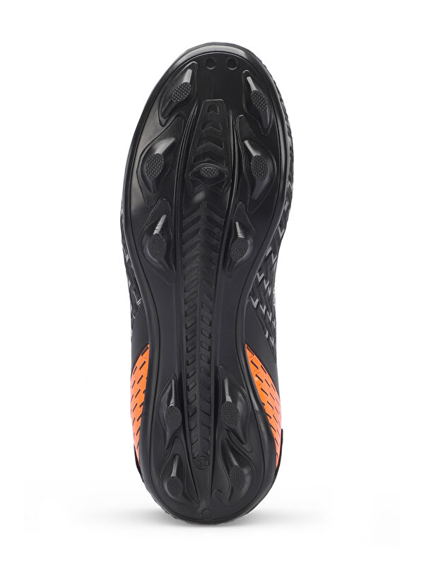 CYCLE I Unisex Çocuk Futbol Ayakkabı Siyah / Turuncu - Görsel 8