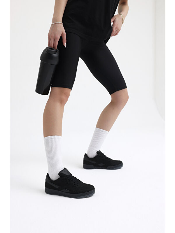 Tonny Black Siyah Tonny Black Rahat Kalip Unisex Termo Taban Bağcıklı Spor Ayakkabı