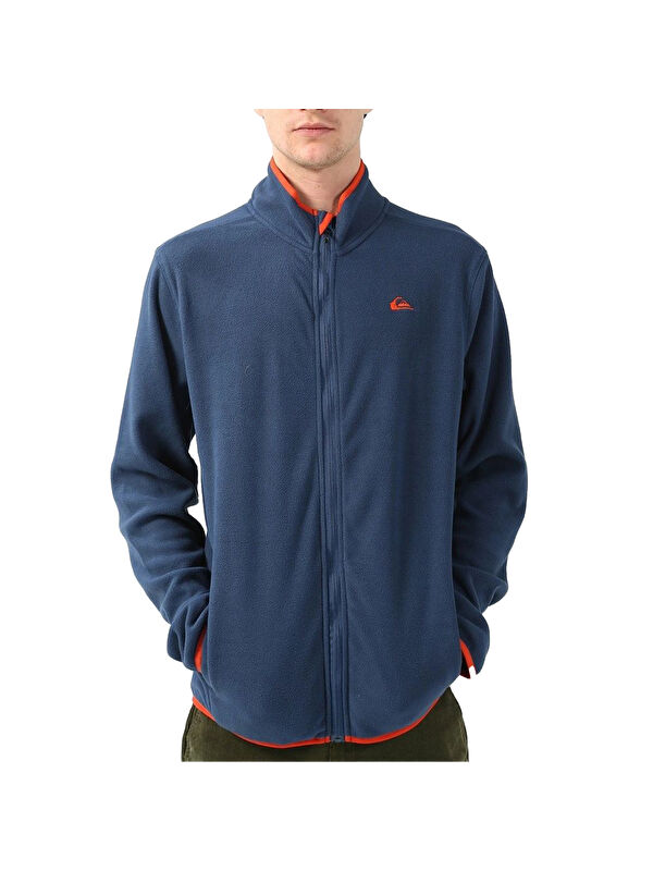 Quiksilver Mission Fz Mavi Polar Erkek Fermuarlı Sweatshirt Hırka