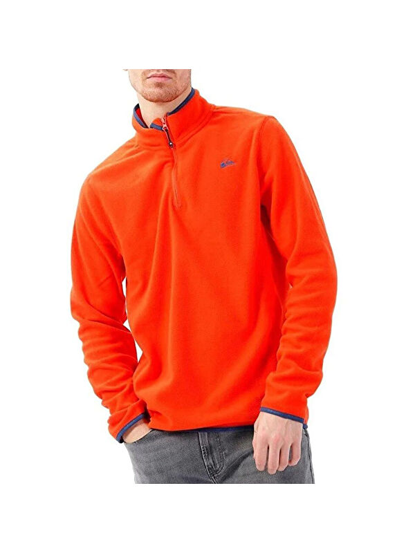 Quiksilver Mission Fz Turuncu Polar Erkek Fermuarlı Sweatshirt Hırka