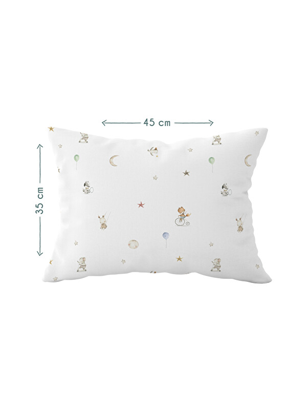 Casadora Baby Circus %100 Pamuk Saten Bebek Yastık Kılıfı 35 x 45 cm