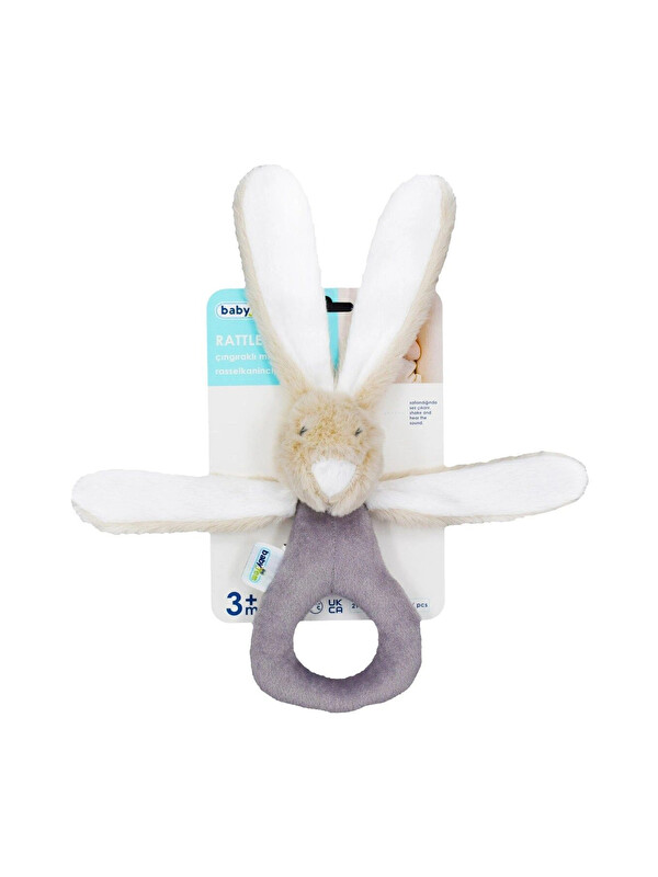 Babyjem Tutmalı Çıngıraklı Mini Pelüş Tavşan Taş 842