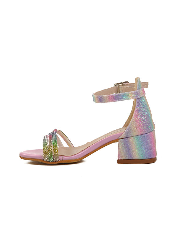 Pembe Taş İşlemeli Kız Çocuk Sandalet 253 RY 6504 P - Görsel 3