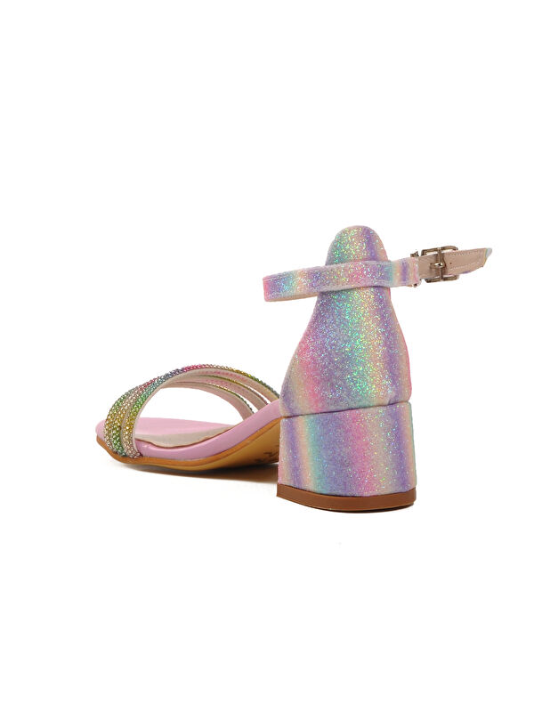 Pembe Taş İşlemeli Kız Çocuk Sandalet 253 RY 6504 P - Görsel 5