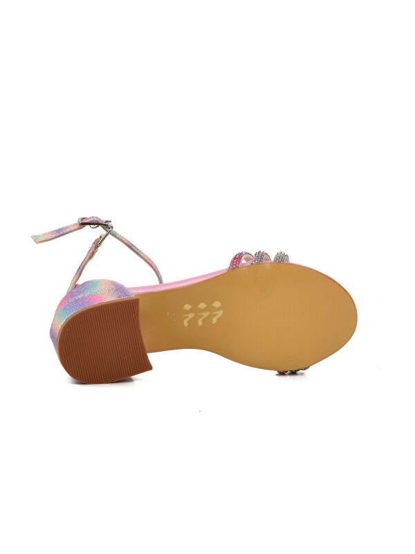 Pembe Taş İşlemeli Kız Çocuk Sandalet 253 RY 6504 P - Görsel 6