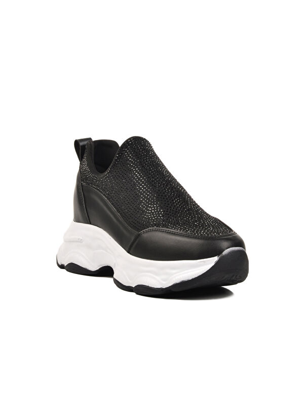 Siyah Taşlı Kadın Sneaker 6080 Z - Görsel 4