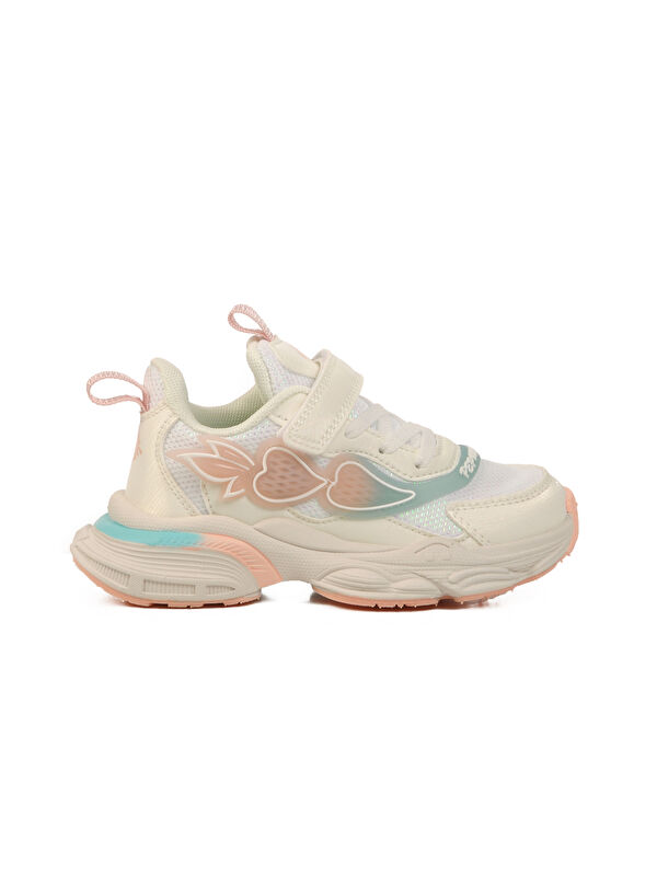 Beyaz Cırtlı Hafif Hava Alabilen Kız Çocuk Spor Ayakkabı 1976 P - Görsel 2