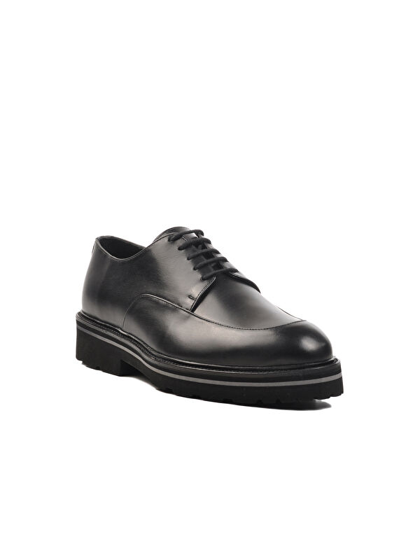 Siyah Hakiki Deri Erkek Klasik Ayakkabı Premium 2873 M - Görsel 4